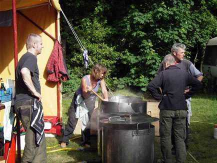 Rampenplan aan het koken